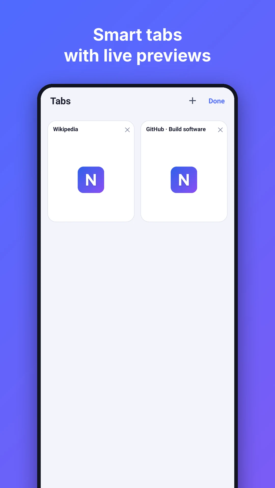 NX Browser screenshot